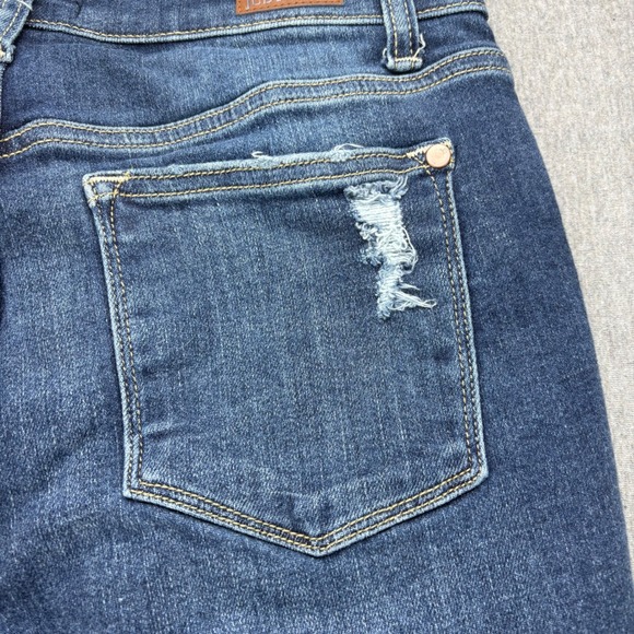 Judy Blue Jeans Womens 7/28 Boyfriend Fit Distressed Medium Wash Comfort Stretch - Picture 8 of 15